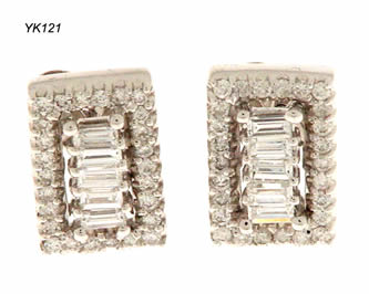 pendientes con brillantes joyas