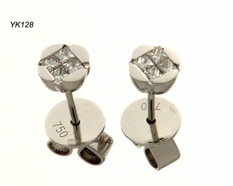 pendientes con brillantes joyas