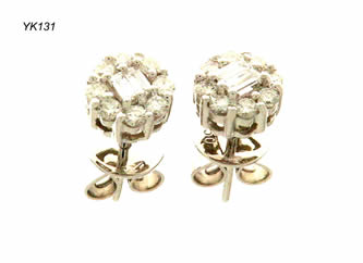 pendientes con brillantes joyas