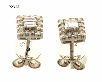 pendientes con brillantes joyas