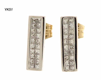 pendientes con brillantes joyas