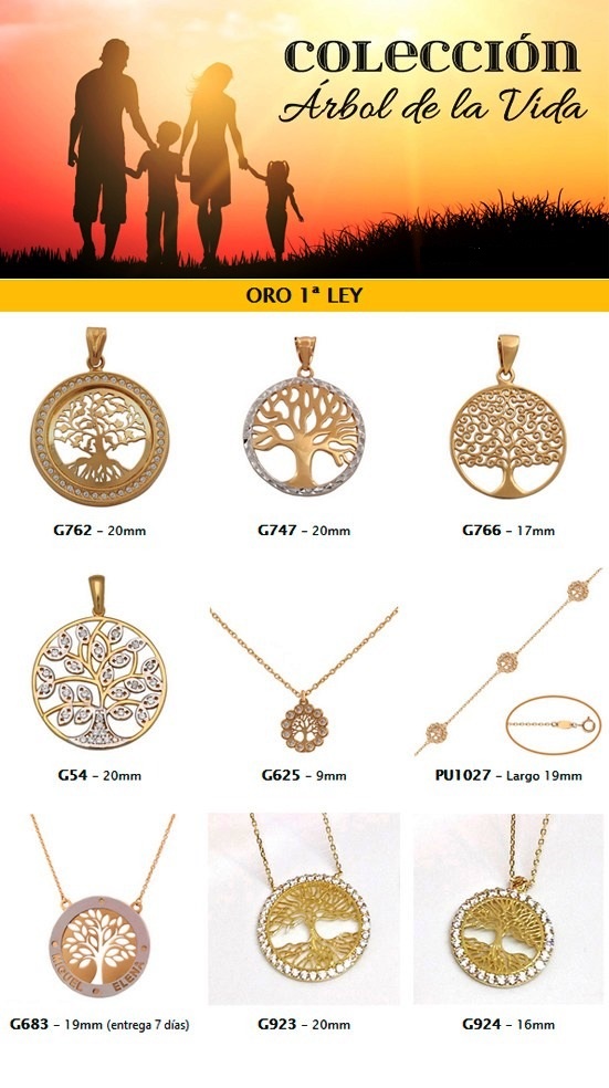 arbol de la vida oro plata