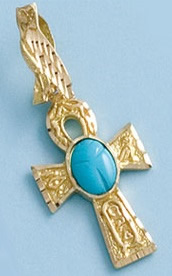 cruz de la vida egipcia oro plata