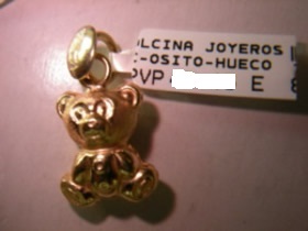 colgante oso hueco