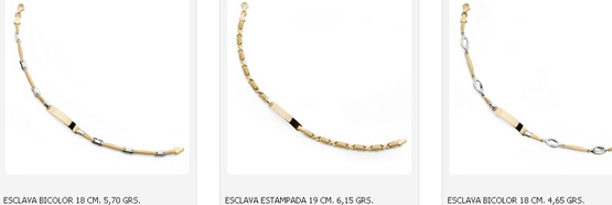 esclavas oro joyeria madrid