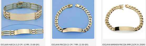 esclavas oro joyeria madrid