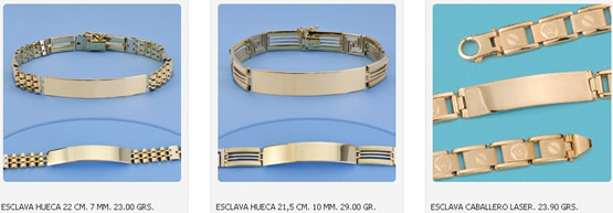 esclavas oro joyeria madrid