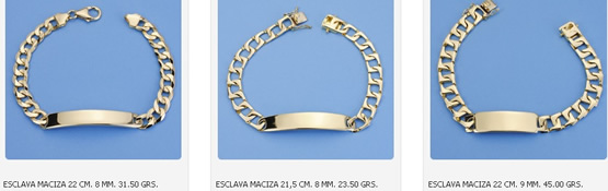 esclavas oro joyeria madrid