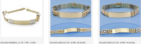 esclavas oro joyeria madrid