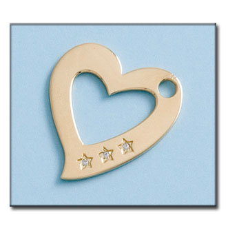 colgante corazon estrellas