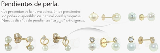 pendientes perlas oro plata