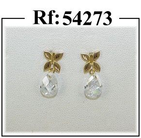 pendientes oro circonitas