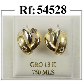 pendientes oro circonitas