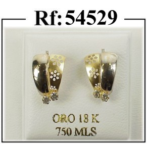 pendientes oro circonitas