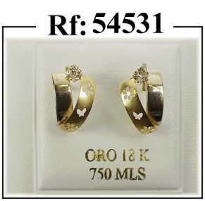 pendientes oro circonitas