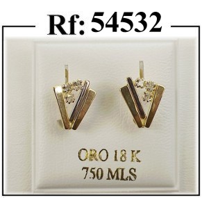 pendientes oro circonitas