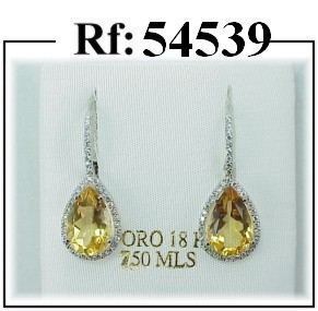 pendientes oro circonitas