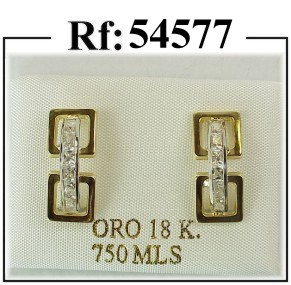 pendientes oro circonitas