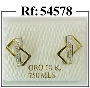 pendientes oro circonitas