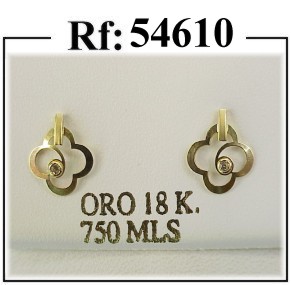 pendientes oro circonitas