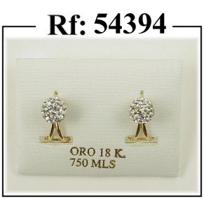 pendientes oro circonitas