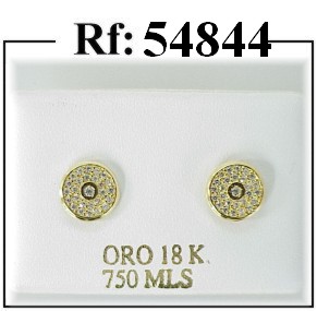 pendientes oro circonitas