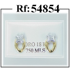 pendientes oro circonitas