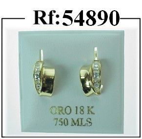 pendientes oro circonitas