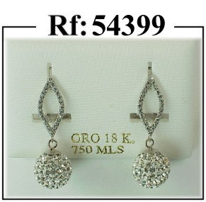 pendientes oro circonitas