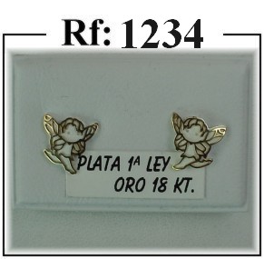 pendientes oro plata