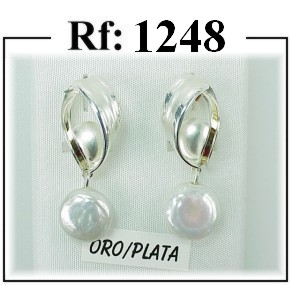 pendientes oro plata