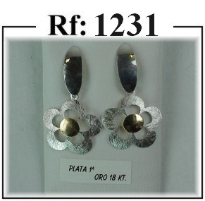 pendientes oro plata