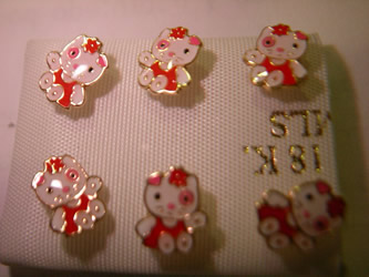 pendientes hello kitty