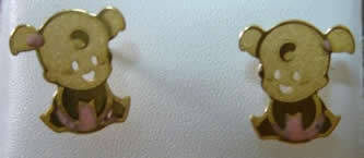 pendientes bebe esmalte