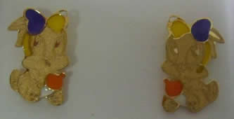 pendientes conejito esmalte