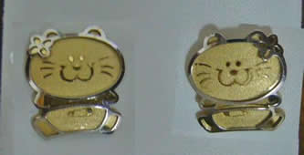 pendientes gato bicolor