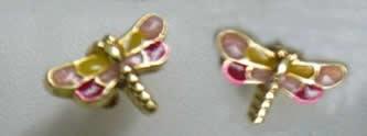 pendientes libelula esmalte