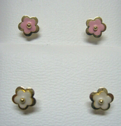 pendientes bebe flor