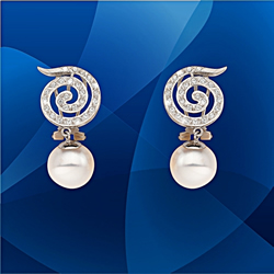 pendientes novia perlas oro blanco