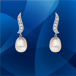 pendientes novia perlas oro blanco