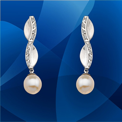 pendientes novia perlas oro blanco