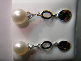 pendientes boda perlas oro blanco