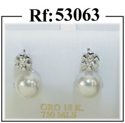 pendientes oro perla joyas madrid