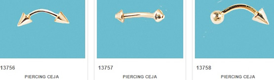 piercing oro ceja