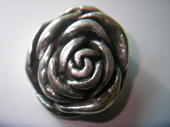 colgante rosa plata