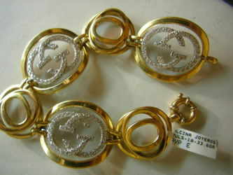 pulseras oro plata