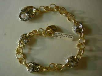 pulseras oro plata