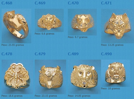 sellos animales oro plata