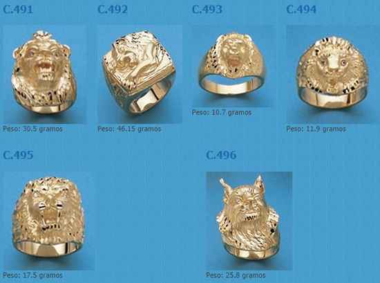 sellos animales oro plata