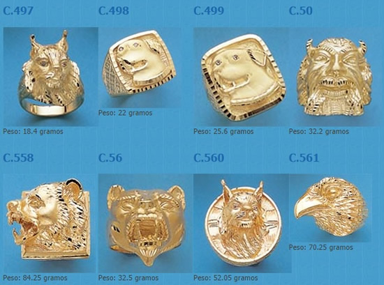 sellos animales oro plata